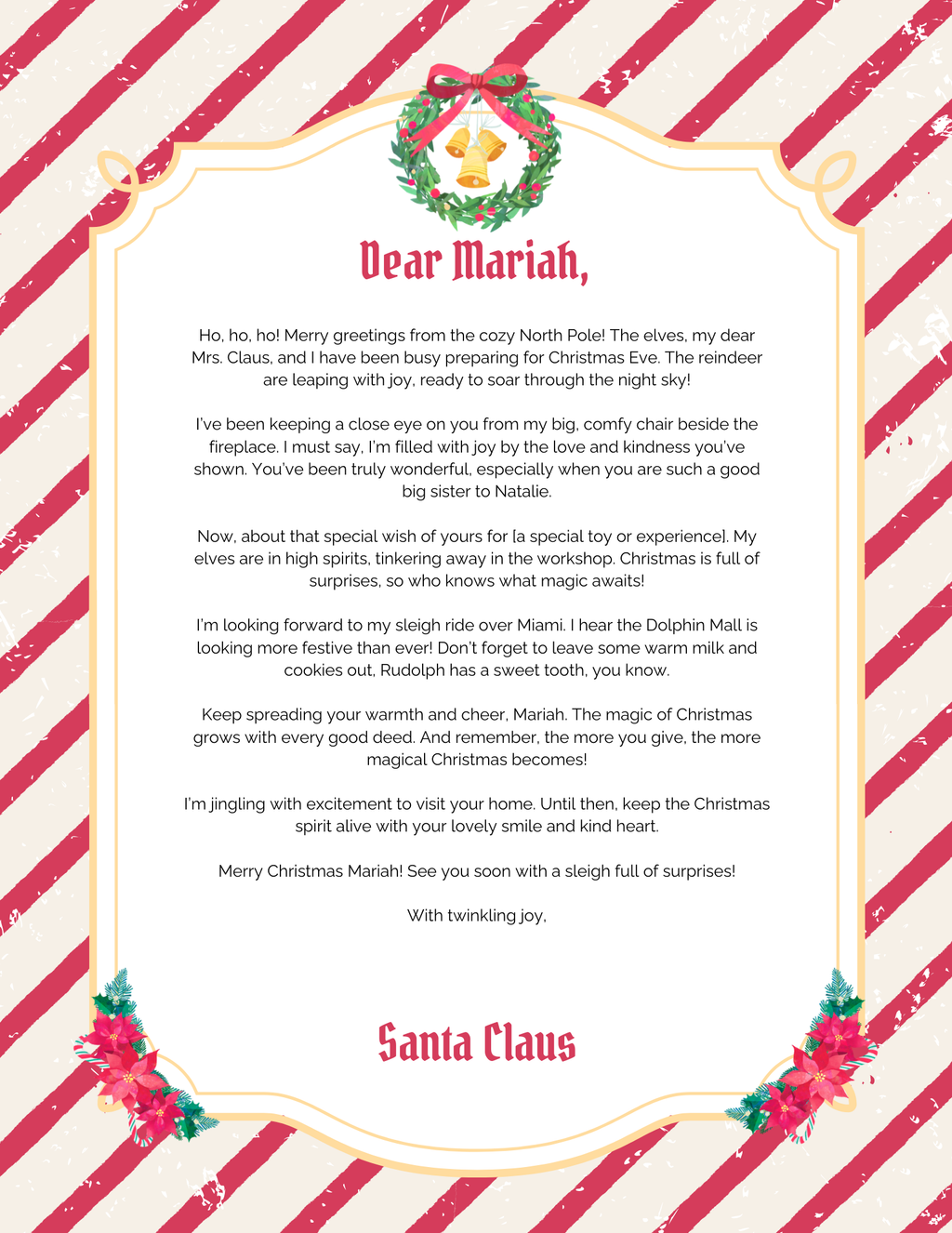Classic Letter from Santa