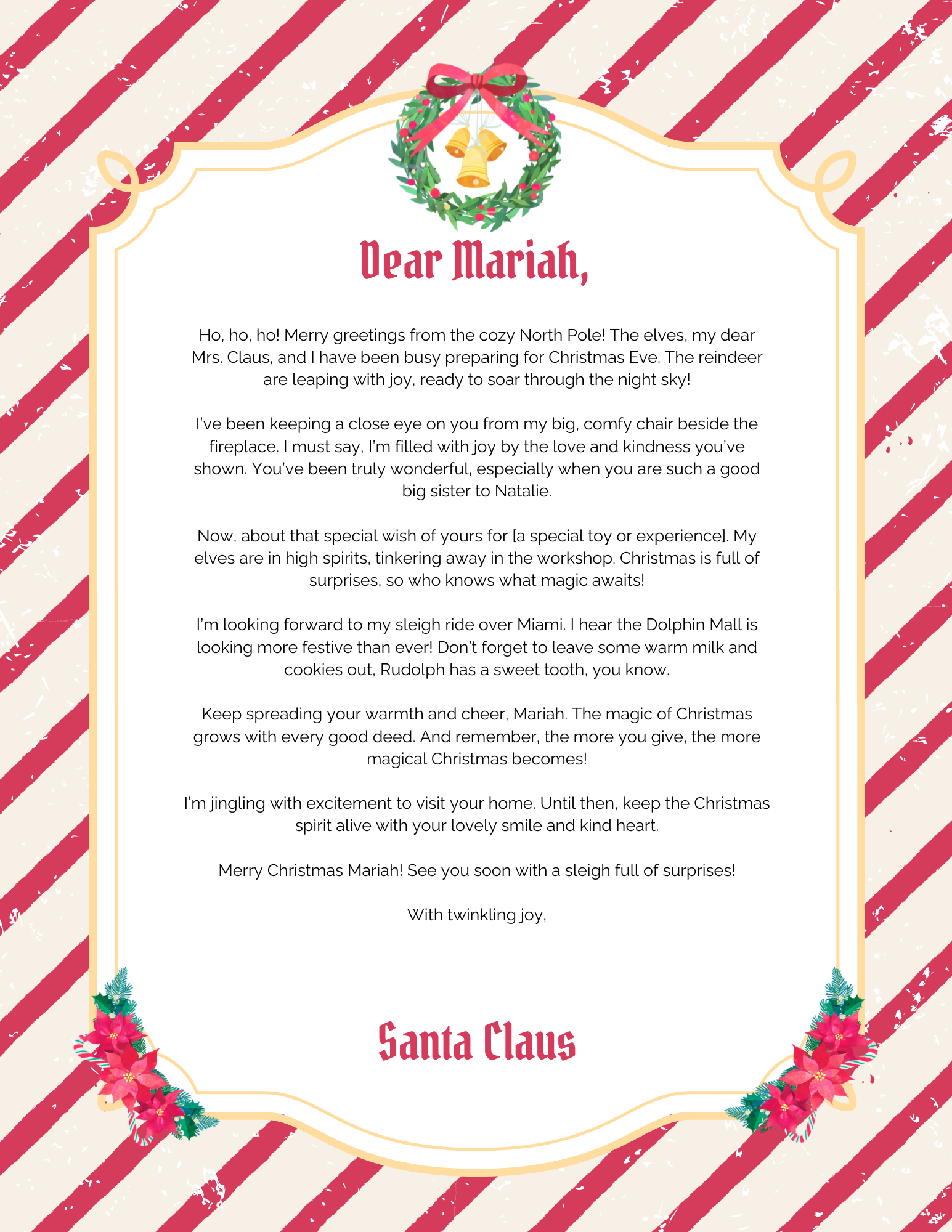 Classic Letter from Santa